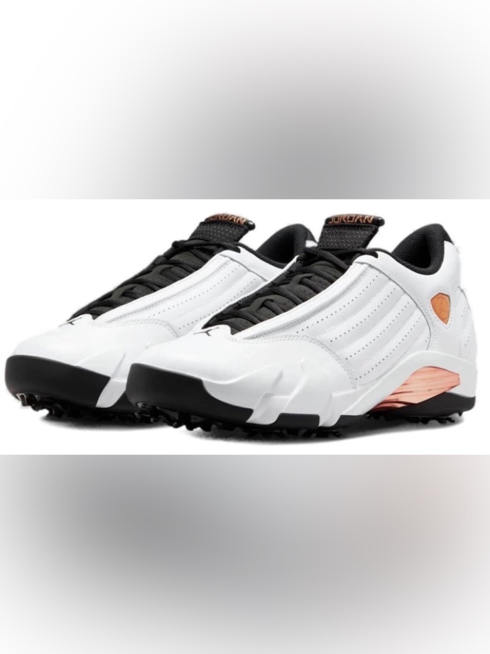 Men's Size 10 Nike Air Jordan 14 Retro Golf Shoes US Open White Copper HV4813100